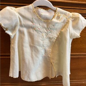 Vintage Baby Soft Yelloe Embroidered Dress
